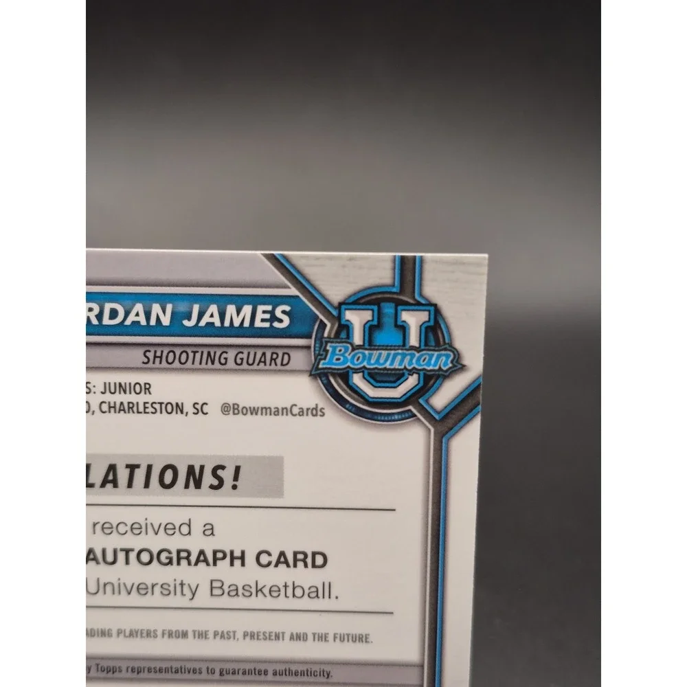 2021 Bowman Chrome Josiah-Jordan James #BCPA-JJM 1st‎ Bowman Refractor Autograph